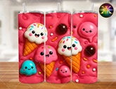 3D Fun Ice Cream Sublimation Transfer Wrap